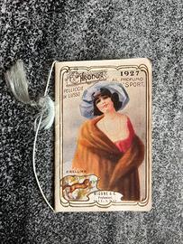 Calendarietto pubblicitario prufumato Chronos 1927
