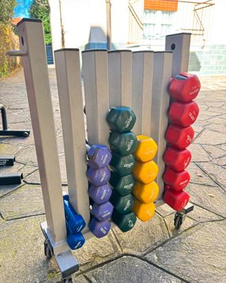 Rastrelliere Sidea completa di manubri fitness