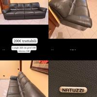 Natuzzi divano pelle quattro posti