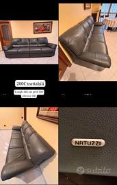 Natuzzi divano pelle quattro posti