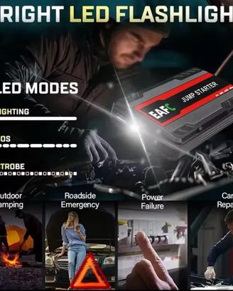 AVVIATORE di emergenza Batteria per Auto con Cavi