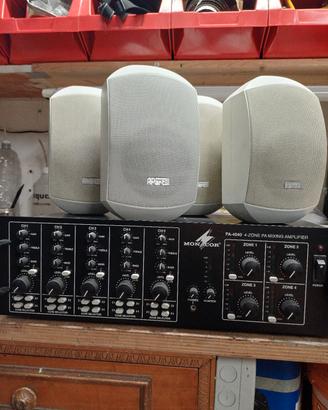 Amplificatore MIXER 5input 4zone