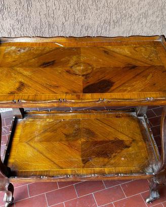 Tavolino carrrello porta vivande in legno