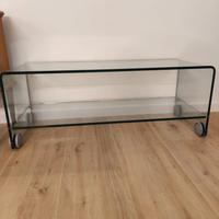 Tavolino in cristallo portatv