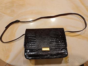 Borsa donna artigianale nuova pelle coccodrillo 