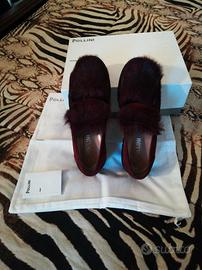 Mocassini donna pollini originali bordeaux 37