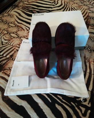 Mocassini donna pollini originali bordeaux 37