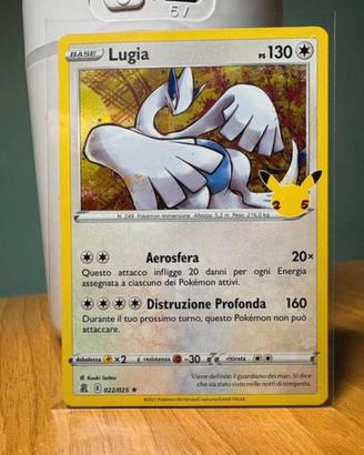 Carta 25 anni Pokémon Lugia
