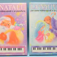 2 Libri è Natale Natività anni 80 POP UP pianola