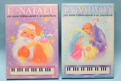 2 Libri è Natale Natività anni 80 POP UP pianola