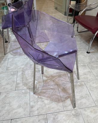 4 Poltrone materiale plastico trasparente
