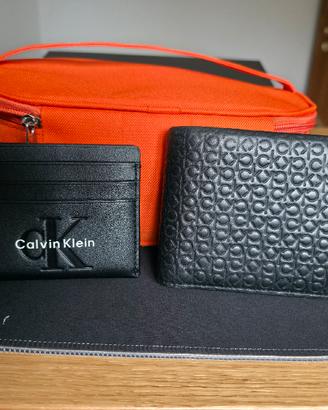 Portafoglio e porta carte Calvin Klein in pelle