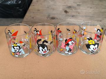 Set Completo 4 Bicchieri Nutella Animaniacs 1997 –