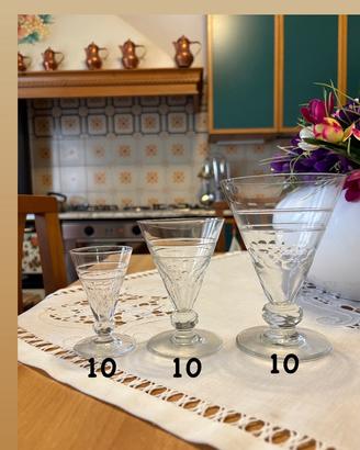 Set di bicchieri in cristallo