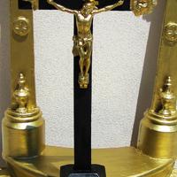 Crocifisso Cristo oro-nero ANTICO