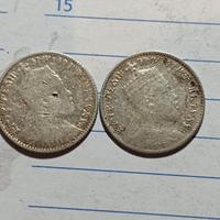 coppia monete antiche argento Etiopia 