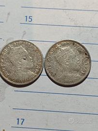 coppia monete antiche argento Etiopia 