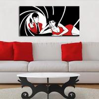 Quadro Lupin Dipinto a Mano su Tela Pop Art