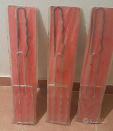 3 Griglie a Pinza per Barbecue nuove