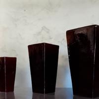 Tris di vasi in terracotta smaltata – elegante