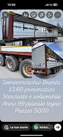 Semirimorchio centinato Brenta sollevabile e sterz