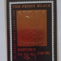 Penny black d'oro Bhutan