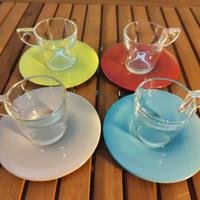 4 Tazzine+Piattini da Caffè, marca Omada