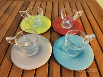 4 Tazzine+Piattini da Caffè, marca Omada