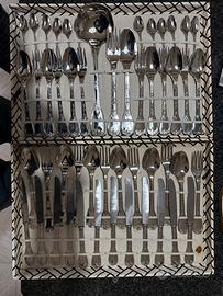 Servizio posate placcate argento Arg 800/1000