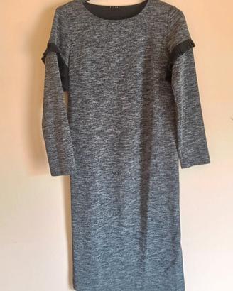 Sisley Vestito abito tg 42 grigio e nero,