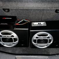 impianto auto subwoofer + amplificatore