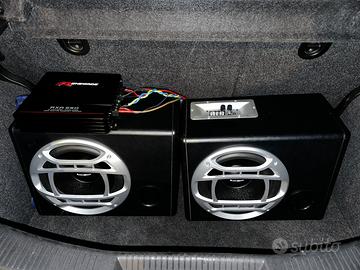 impianto auto subwoofer + amplificatore