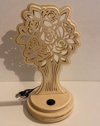Lampada LED Artigianale - Mazzo di Rose