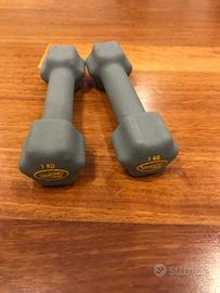 Pesi da 1 kg e palette per nuoto