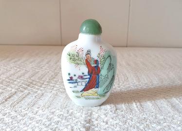 Bottiglia porcellana decorata Vintage Arte cinese
