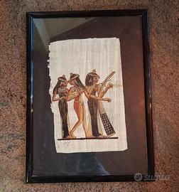 quadro d'arte papiro egiziano "musicisti di amon" 