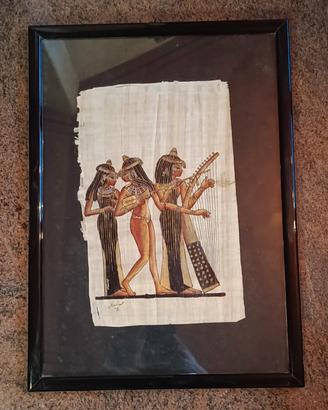 quadro d'arte papiro egiziano "musicisti di amon" 