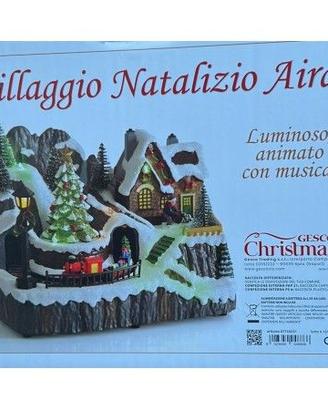 VILLAGGIO NATALIZIO AIRA LUMINOSO DI BABBO NATALE