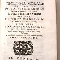 libro Antico Compendio Teologia Morale - 1785