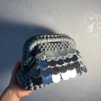 clutch bag grigia