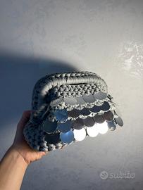 clutch bag grigia
