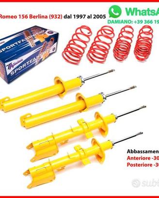4 Ammortizzatori Sportivi Alfa 156 Berlina 1.9 JTD