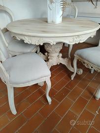 TAVOLO TONDO SHABBY ALLUNGABILE 