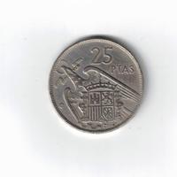 Moneta Spagna da 25pesetas 1957 "Francisco Franco"