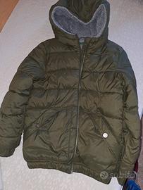 Piumino imbottito Benetton color verde militare 