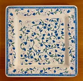 Piatto porcellana decorato Tiffany