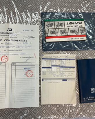 Libretto e documenti Moto Laverda 125 LZ1 (1982)