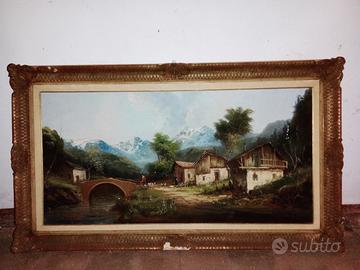 Quadro Impressionista di F.Mancini con paesaggio 