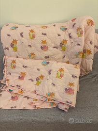 Trapunta con paracolpi culla per bambina