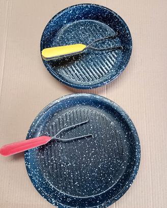 Set 2 Bistecchiere Vintage Smaltate (24/28 cm)